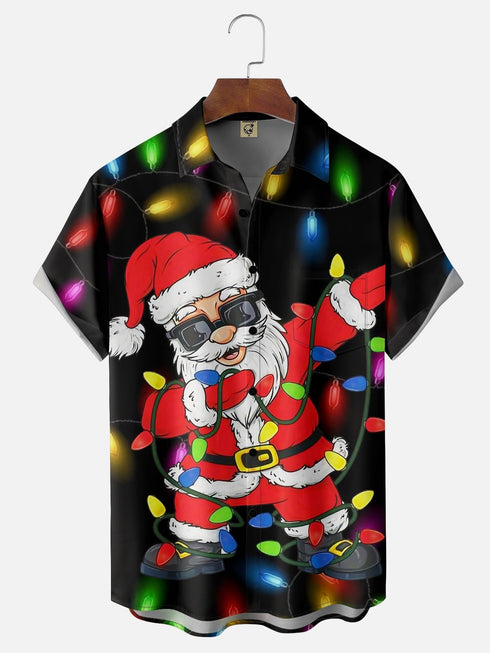 Men's Christmas Funny Graphic Short Sleeve Hawaiian Shirt